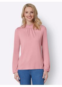 Inspirationen Damen Stehkragenshirt "Shirt", rosa, Gr. 36, unifarben, 95% Viskose, 5% Elasthan, Shirts