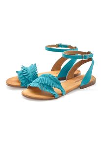 Lascana Damen Sandale "Sommerschuh", Gr. 36, blau, Obermaterial: 100% Rindsleder. Futter: 100% Schweinsleder. Decksohle: 100% Rindsleder. Laufsohle: