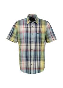 Lerros Herren Kurzarmhemd "Lerros Sommerliches Karohemd in Übergrößen", gelb, Gr. 5XL, 71% Baumwolle, 29% Leinen, Hemden