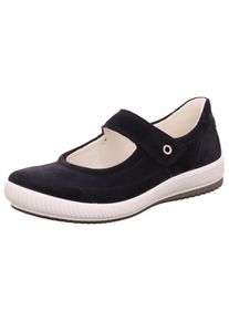 Legero Damen Riemchenballerina "TANARO 5.0", Gr. 37, blau, Veloursleder, feminin, Schuhe, Slipper, Ballerina, Schlupfschuh mit Wechselfußbett und