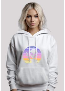 F4NT4STIC Damen Kapuzenpullover "Alien Peace Sunset", weiß, casual, Gr. L, Obermaterial: 65% Baumwolle, 35% Polyester, Pullover, Premium Qualität