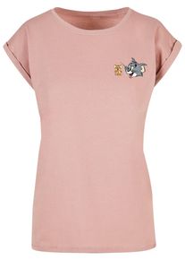 ABSOLUTE CULT Herren T-Shirt "ABSOLUTE CULT Damen Ladies Tom and Jerry - Classic Heads T-Shirt", rosa, casual, Gr. S, bedruckt, 100% Baumwolle, Shirts