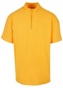 Urban Classics Herren T-Shirt "Urban Classics Herren Boxy Zip Pique Tee", braun, casual, Gr. XXL, unifarben, 100% Baumwolle, Shirts