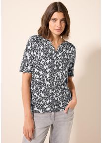 Cecil Damen Tunikashirt, weiß, casual, Gr. M, bedruckt, Web, Stoff, 50% Modal, 50% Baumwolle, Shirts, mit grafischem Muster