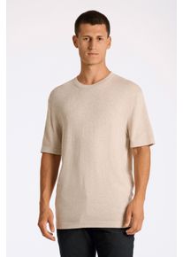 LINDBERGH Herren Strickpulloverfair stone mel, casual, Gr. XXL, unifarben, Feinstrick, Obermaterial: 80% Viskose, 20% Polyamid, Pullover, Halbarm,
