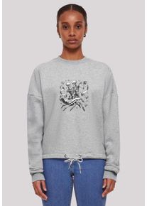 F4NT4STIC Damen Sweatshirt "Skelettpaar tanzt mit Band", grau, casual, Gr. XS, Obermaterial: 65% Baumwolle, 35% Polyester, Sweatshirts, Premium