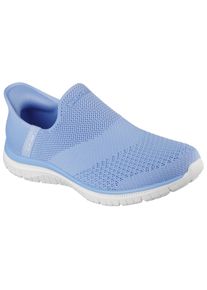 Skechers Damen Slip-On Sneaker "VIRTUE-SLEEK", Gr. 39, blau, Textil, casual, Schuhe, Slipper, Freizeitschuh mit gepolstertem Heel-Pillow Fersenkissen