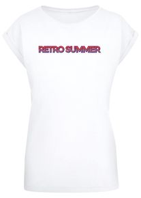 Merchcode Herren T-Shirt "Merchcode Damen Ladies Summer - Retro T-Shirt", weiß, casual, Gr. 5XL, bedruckt, 100% Baumwolle, Shirts