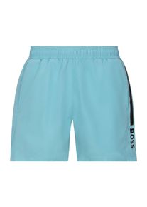 BOSS Herren Badeshorts "Dolphin", blau, sportlich, Gr. XXL, unifarben, Microfaser, Microfaser, Badehosen, mit seitlichem Kontraststreifen