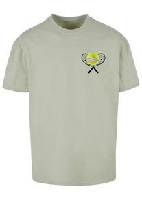Merchcode Herren T-Shirt "Merchcode Herren Tennis Tournament Heavy Oversized Tee", weiß, casual, Gr. L, bedruckt, 100% Baumwolle, Shirts