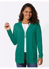 Casual Looks Damen Shirtjacke "Shirtjacke", grün, Gr. 40, unifarben, 95% Viskose, 5% Elasthan, Shirts