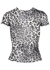 Urban Classics Herren Kurzarmshirt "Urban Classics Damen Ladies Mesh Tee", schwarz-weiß, casual, Gr. XXL, unifarben, 94% Polyimid, 6% Elasthan, Shirts