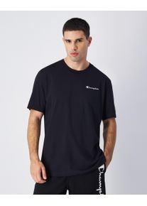 Champion Herren T-Shirt, schwarz, sportlich, Gr. M, unifarben, Jersey, Obermaterial: 100% Baumwolle, Shirts