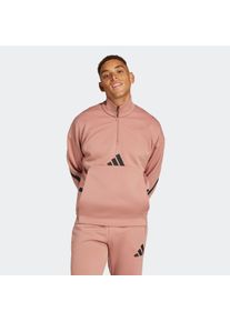 Herren Sweatshirt "M Z.N.E. H-ZIP", rosa, sportlich, Gr. L, adidas Sportswear, Obermaterial: 57% Polyester, 43% Baumwolle, Sweatshirts