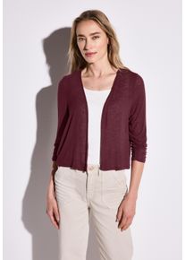 Street One Damen Cardigan, rot, casual, Gr. 38, unifarben, Stoff, 91% Viskose, 9% Elasthan, Strickjacken, mit 3/4 Ärmeln