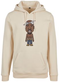 MisterTee Herren Kapuzensweatshirt "MisterTee Herren LA Sketch Hoody", beige, Gr. L, bedruckt, 100% Baumwolle, Sweatshirts