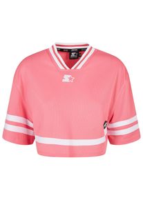 Herren Kurzarmshirt "Starter Black Label Damen Ladies Starter Cropped Mesh Jersey", pink, casual, Gr. M, STARTER Black Label, unifarben, 100%