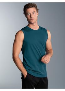 TRIGEMA Herren Trägertop "TRIGEMA Trägershirt aus Single-Jersey", blau, Basic, Gr. XL, 100% Baumwolle, Tops