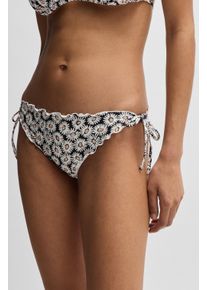 HUGO UNDERWEAR Damen Bikini-Hose "RUFFLE"open miscellaneous 980, casual, Gr. S, gemustert, Microfaser, Polyamid, Elasthan, Badehosen, mit