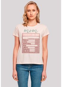 F4NT4STIC Damen T-Shirt "Muttertag Mama Nährwerte Lustig", pink, casual, Gr. XXL, Obermaterial: 100% Baumwolle, Shirts, Premium Qualität