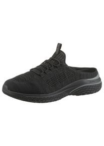 Herren Clog, Dockers by Gerli, Gr. 46, schwarz, Textil, meliert, sportlich, Schuhe, Sabot, Sandale, Sommerschuh mit Wechselfußbett