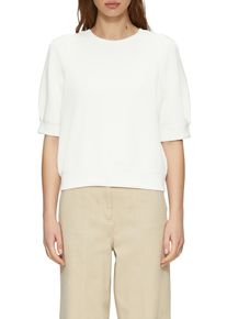 s.Oliver Damen Sweatshirt, weiß, casual, Gr. 38, unifarben, Obermaterial: 47% Modal, 41% Polyester, 12% Elasthan, Sweatshirts, mit Halbarm