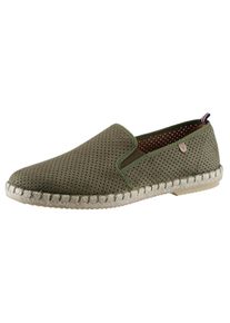 VERBENAS Herren Espadrille "Tom Pacific", Gr. 46, grün, Textil, Veloursleder, klassisch, Schuhe, Loafer, Slipper, Sommerschuh, Strandschuh mit