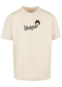 Merchcode Herren T-Shirt "Merchcode Herren Frida Kahlo - Unique Heavy Oversize Tee", beige, casual, Gr. M, bedruckt, 100% Baumwolle, Shirts