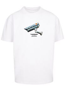 Herren T-Shirt "Upscale by Mister Tee Herren CCTV Oversize Tee", weiß, casual, Gr. L, UPSCALE BY MISTER TEE, unifarben, 100% Baumwolle, Shirts