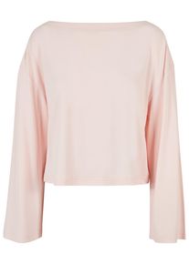 Urban Classics Damen Langarmshirt "Urban Classics Damen", pink, casual, Gr. S, unifarben, 77% Modal, 23% Polyester, Shirts