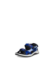 Ecco Kinder Riemchensandale "X-TRINSIC K", Gr. 24, blau, Leder, Textil, kontrastfarbene Details, sportlich, Schuhe, Outdoorsandale, Trekkingschuh,
