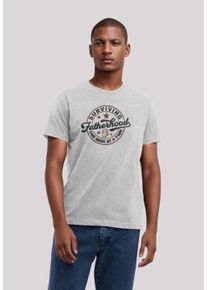 F4NT4STIC Herren T-Shirt "Vatertag Surviving Fatherhood Bestickt", grau, casual, Gr. XXL, Obermaterial: 100% Baumwolle, Shirts, Premium Qualität,