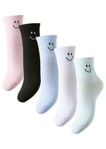 Pieces Damen Freizeitsocken "PCMINDRA SOCKS 5 PACK BC", Gr. 1cashmere blau pack:5 pack, Materialmix, Socken