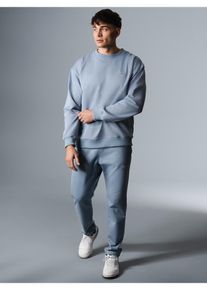 TRIGEMA Herren Freizeitanzug "TRIGEMA Oversized Jogginganzug", blau, sportlich, Gr. XL, 70% Baumwolle, 30% Polyester, Sportanzüge
