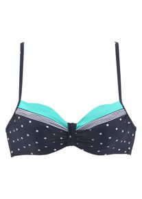 Lascana Damen Bügel-Bikini-Top "Monroe", bunt, Gr. 36, gepunktet, gestreift, Polyamid, Bikini-Oberteile