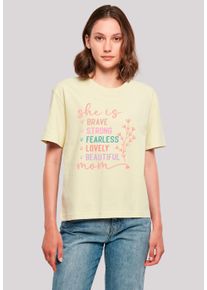 F4NT4STIC Damen T-Shirt "Mothers Day Inspirational Message", gelb, casual, Gr. XXL, Obermaterial: 100% Baumwolle, Shirts, Premium Qualität