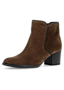 Gabor Damen Stiefelette "Ancona", Gr. 37, braun, Veloursleder, unifarben, klassisch, Schuhe, Blockabsatz, Westernboots, Cowboy-Stiefelette mit