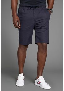 DELMAO Herren Bermudas "aus Leinen", blau, casual, Gr. L, Leinenoptik, Web, Obermaterial: 55% Leinen, 45% Baumwolle, Hosen, Lässige Bermudas