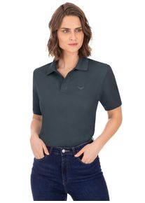 TRIGEMA Damen Poloshirt "TRIGEMA Poloshirt DELUXE Piqué", grau, Basic, Gr. M, 100% Baumwolle, Shirts