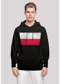 F4NT4STIC Herren Kapuzenpullover "Poland Polen Flagge distressed", schwarz, casual, Gr. XXL, Obermaterial: 50% Baumwolle, 50% Polyester, Pullover,
