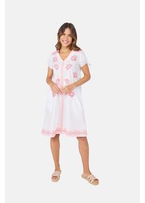 LIEBLINGSSTÜCK LIEBLINGSSTÜCK Damen Sommerkleid, weiß, modisch, Gr. 34, bedruckt, mehrfarbig, gemustert, Obermaterial: 100% Baumwolle, Kleider, mit Stickerei