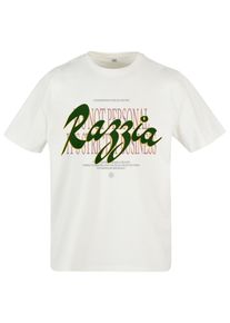 Herren T-Shirt "Upscale by Mister Tee Herren Razzia Oversize Tee", weiß, casual, Gr. XXL, UPSCALE BY MISTER TEE, bedruckt, 100% Baumwolle, Shirts