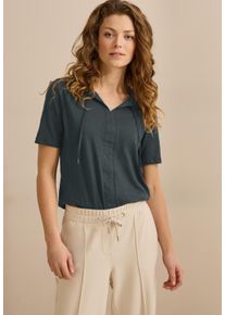Cecil Damen T-Shirtslate khaki, casual, Gr. XXL, unifarben, Web, 100% Baumwolle, Shirts, aus reiner Baumwolle