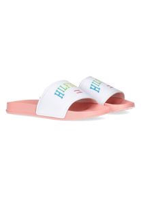Tommy Hilfiger Kinder Badepantolette, Gr. 36, bunt, Synthetik, modisch, Schuhe, Pool Slides, Badeschuh mit buntem Logo