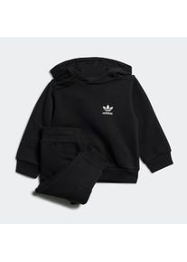 Kinder Trainingsanzug "HOODIE SET", schwarz, sportlich, Gr. 92, adidas originals, Obermaterial: 70% Baumwolle, 30% Polyester, Sportanzüge