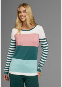 Kangaroos Damen Rundhalspullover, bunt, casual, Gr. 36, gestreift, Feinstrick, Obermaterial: 50% Baumwolle, 50% Polyacryl, Pullover, in modischer