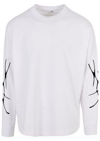 Herren Rundhalspullover "Upscale by Mister Tee Herren Collection cut on Longsleeve", weiß, casual, Gr. S, UPSCALE BY MISTER TEE, unifarben, 100%