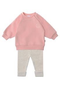 Liliput Kinder Sweatanzug "Smiley", rosa, Gr. 86, bedruckt, 80% Baumwolle, 20% Polyester, Sportanzüge, bestehend aus Leggings und Sweatshirt