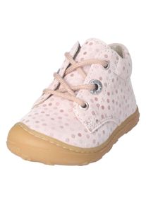 Kinder Lauflernschuh "DOTS WMS: Mittel", Pepino BY RICOSTA, Gr. 21, rosa, Leder, metallic, modisch, Schuhe, Schnürschuh m. WMS-System, Leder,Print,