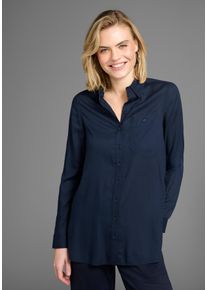 OTTO products Damen Longbluse, blau, feminin, Gr. 42, Web, Obermaterial: 100% Viskose (LENZING ECOVERO), Blusen